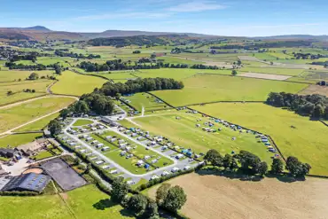 Aerial view of the campsite