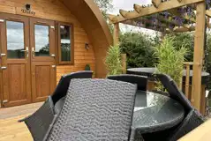 Daisy pod with log burning hot tub Daisy pod with log burning hot tub