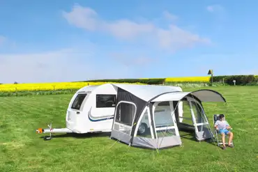Grass pitches at Hollym Holiday Park