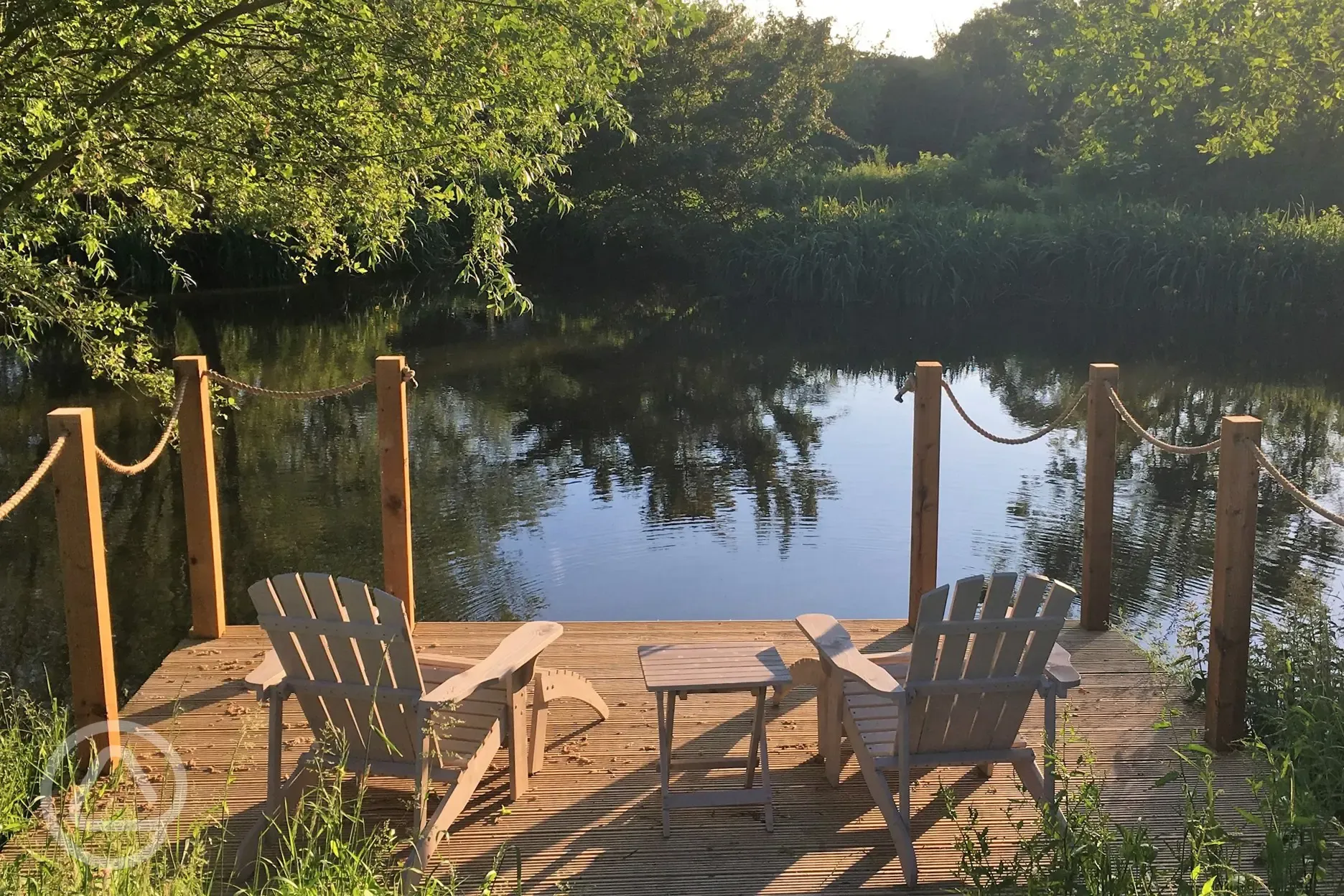 Waterside decking area