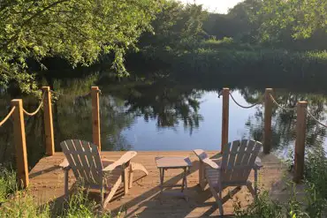 Waterside decking area