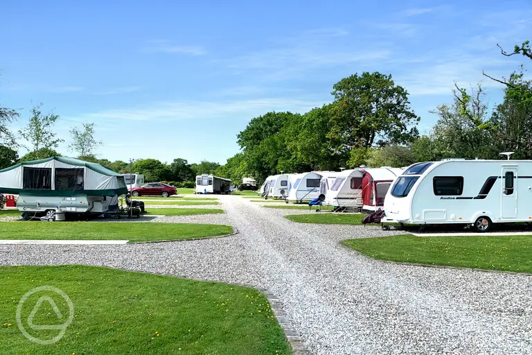 Hardstanding pitches at Northwood Caravan and Holiday Park