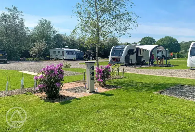 Hardstanding pitches (optional electric)