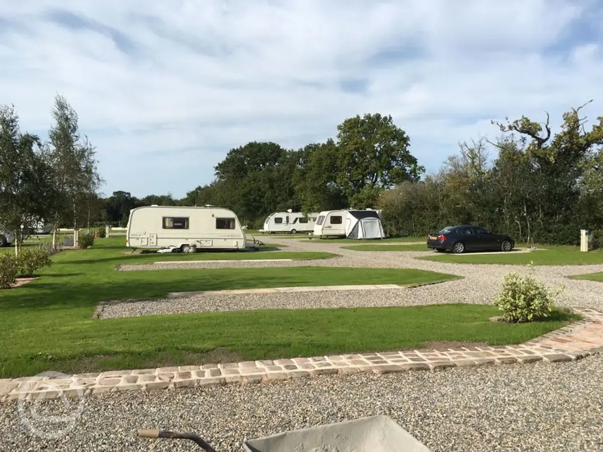 Hardstanding pitches with caravans