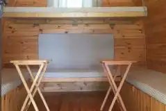 Hedgehog camping pod interior Hedgehog camping pod interior