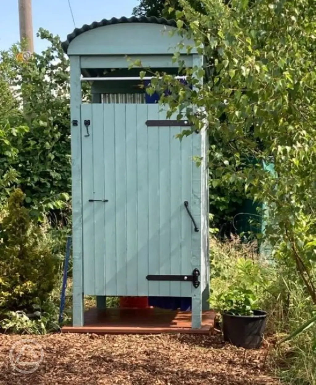 Hot outdoor shower