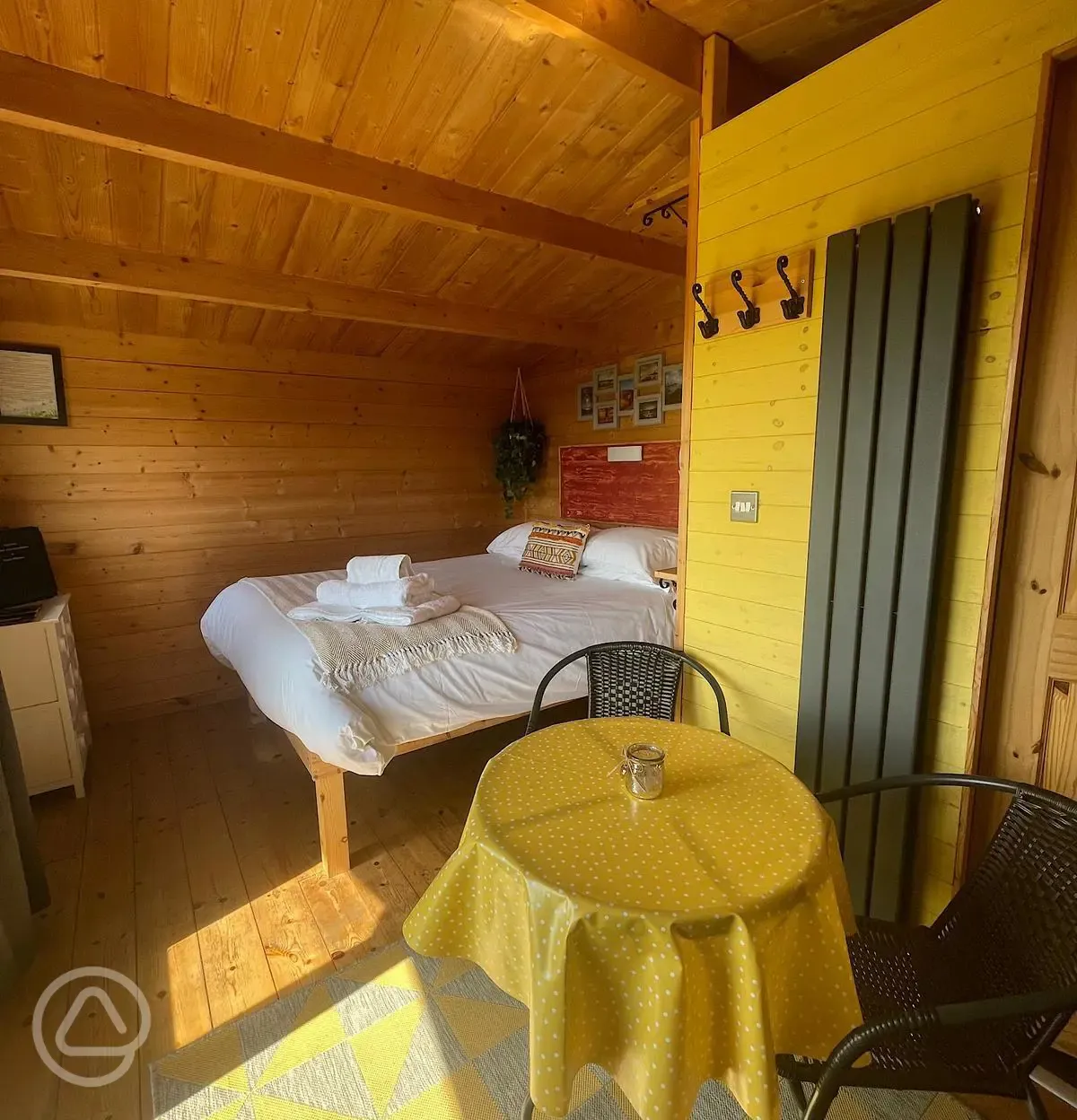 Willow glamping hut interior