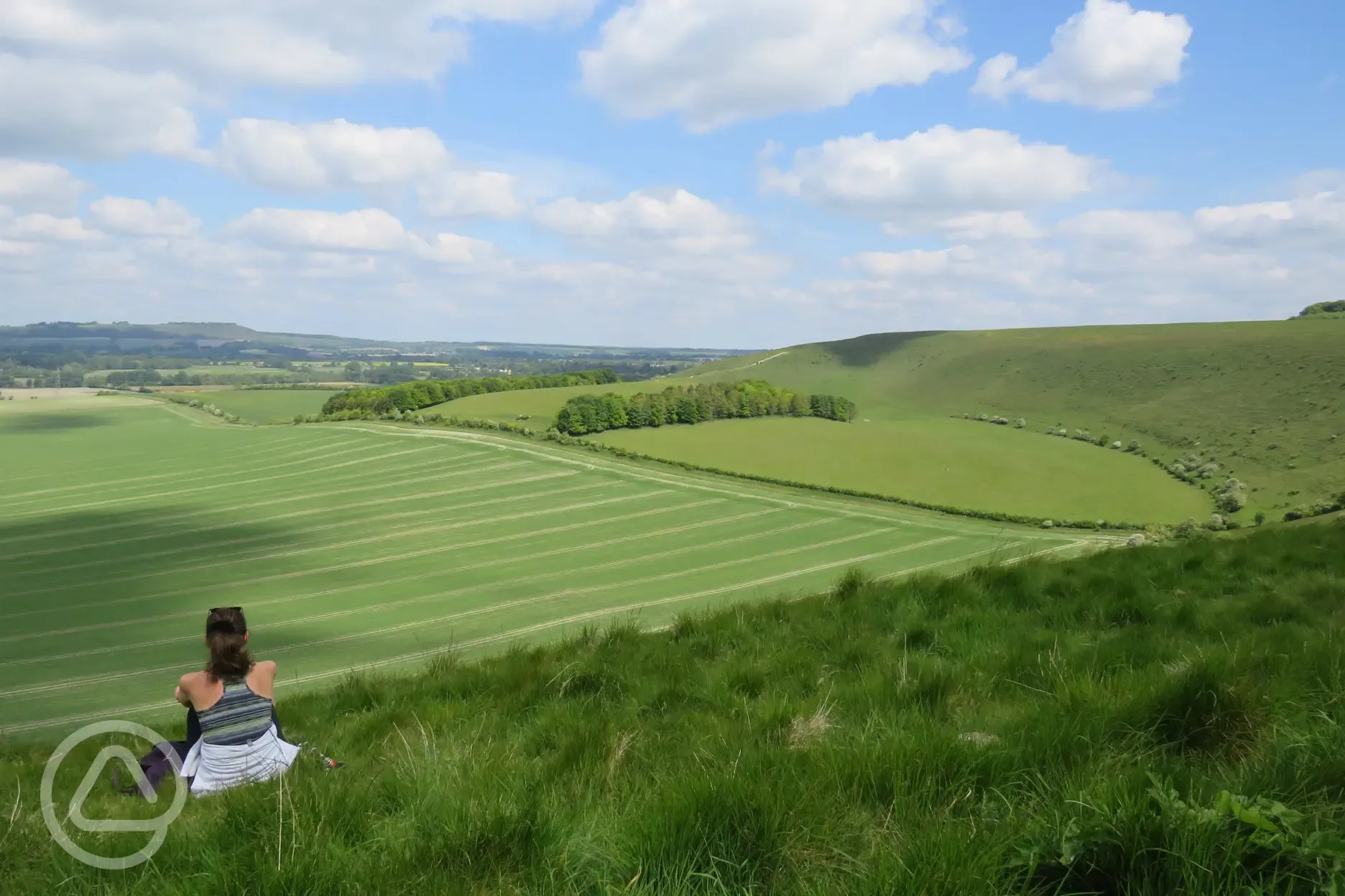 Views of the Vale of Pewsey, an hour walk from your pod
