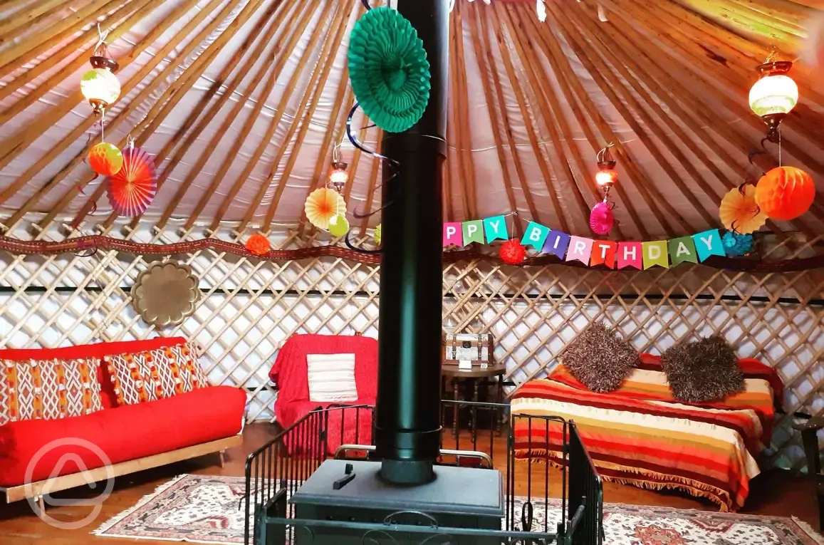 Moroccan yurt interior