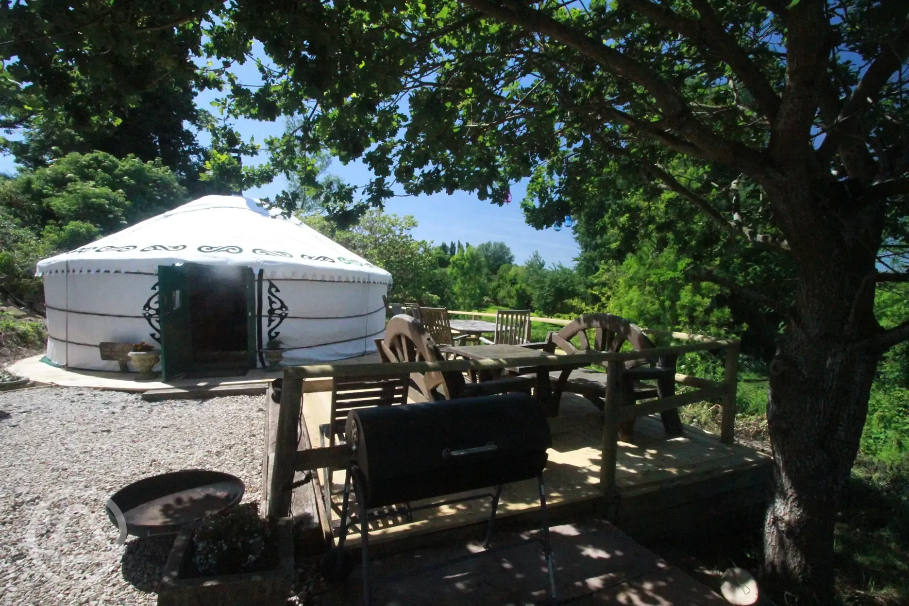 Lakeside yurt retreat - outdoor seating