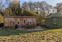  Robin Roundhouse yurt with outdoor seating