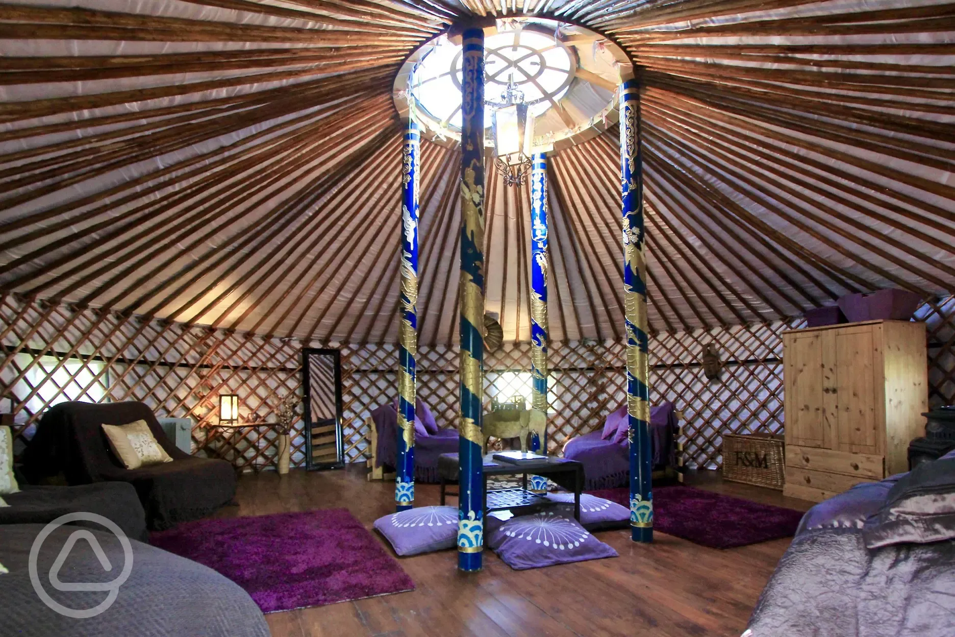 Bramble yurt interior