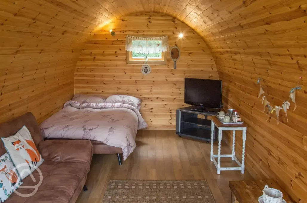 Otter camping pod interior