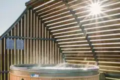 Wigwam pod hot tub