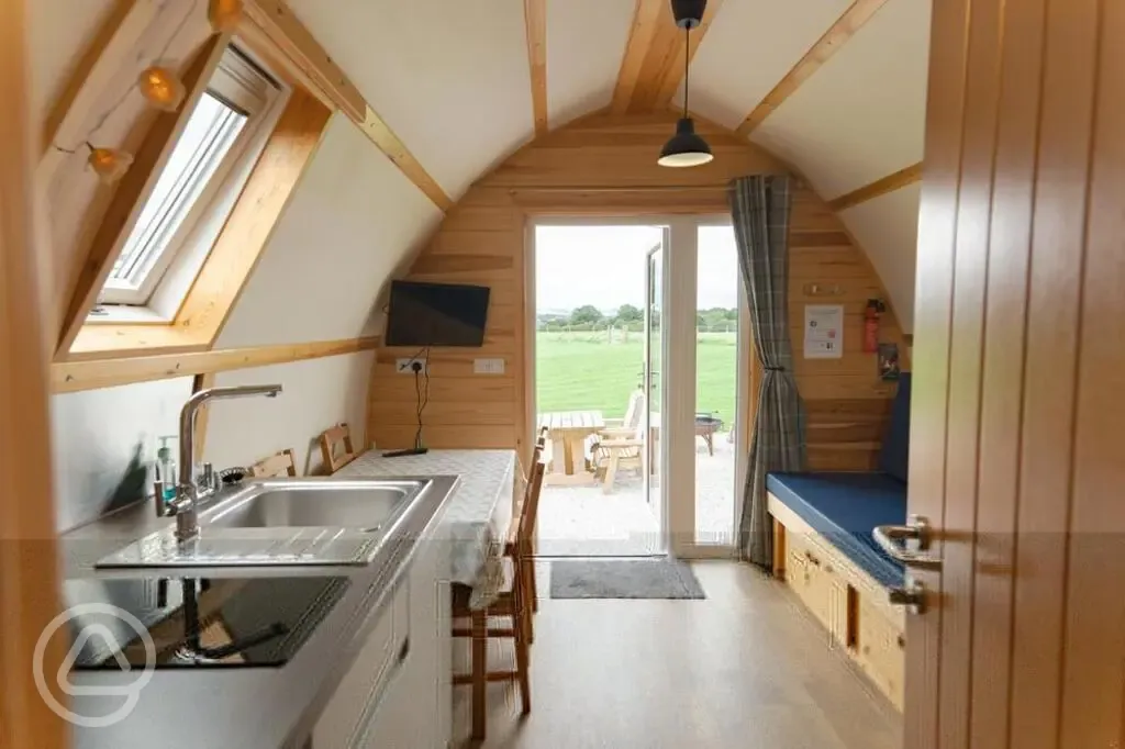 Ensuite Deluxe Wigwam Pod interior