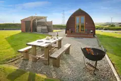 Wigwam pods with optional hot tubs