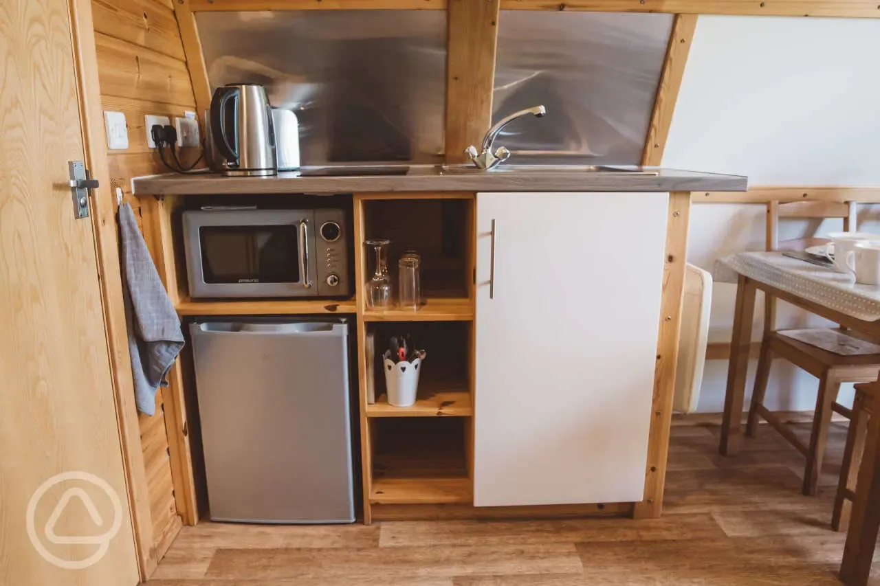 Wigwam pod kitchenette