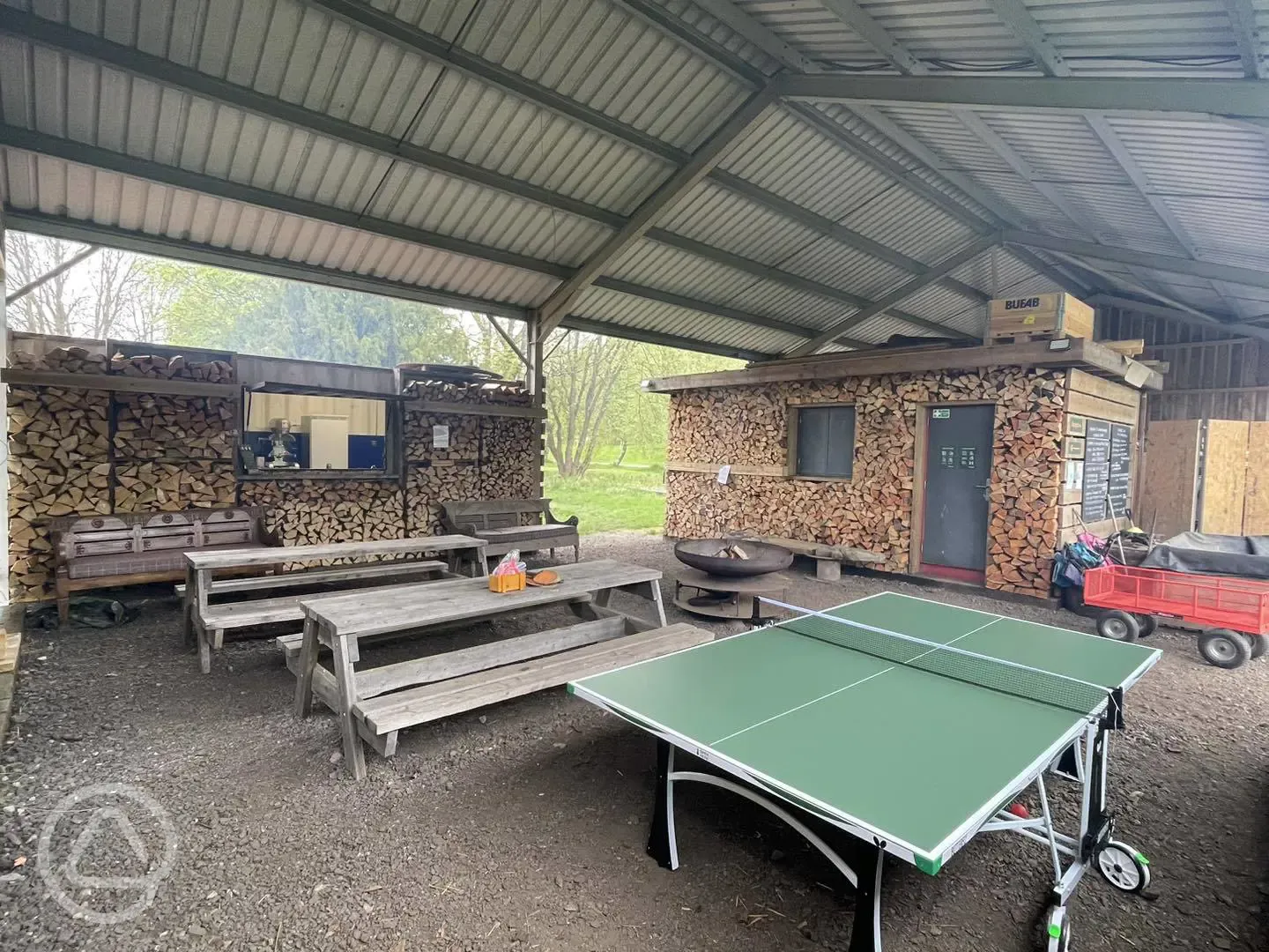 Communal barn with table tennis