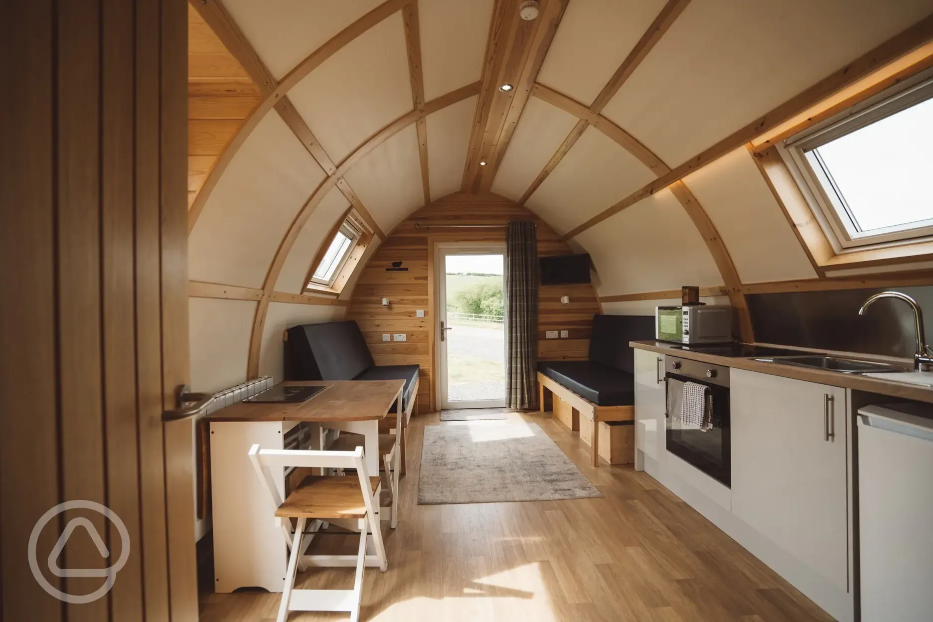 Wigwam Accessible Lodge with Hot Tub interior