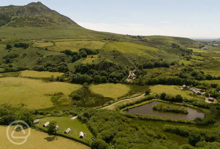 Aerial of the ensuite pods