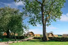 Pods in countryside setting