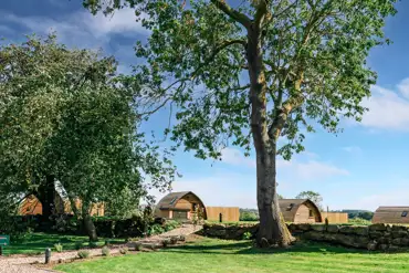 Pods in countryside setting