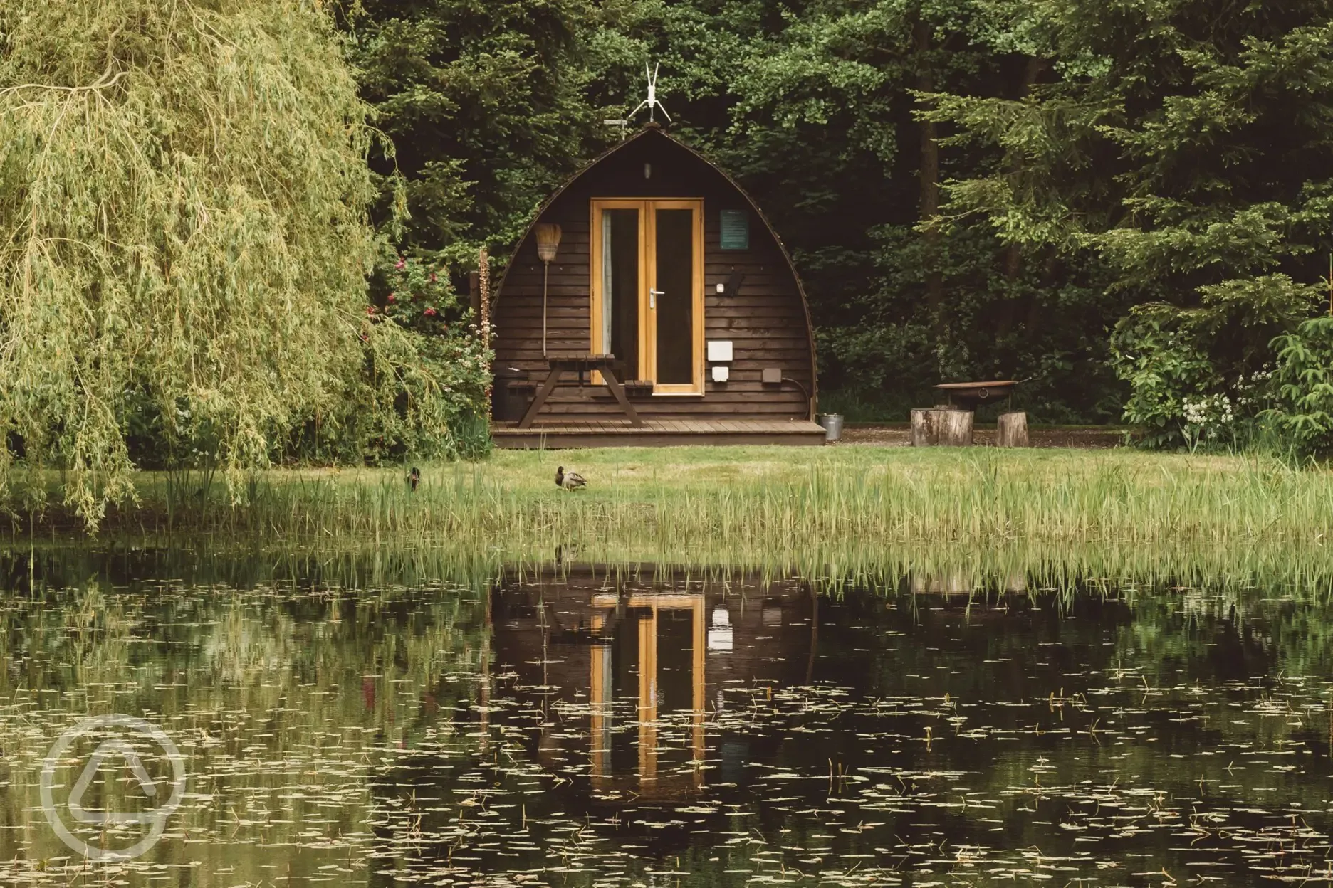 Deluxe ensuite Wigwam pod overlooking the lake