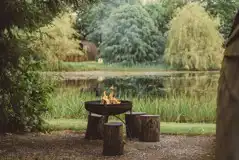 Firepit/BBQ overlooking the lake