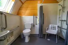 Large deluxe ensuite Wigwam pod accessible wetroom