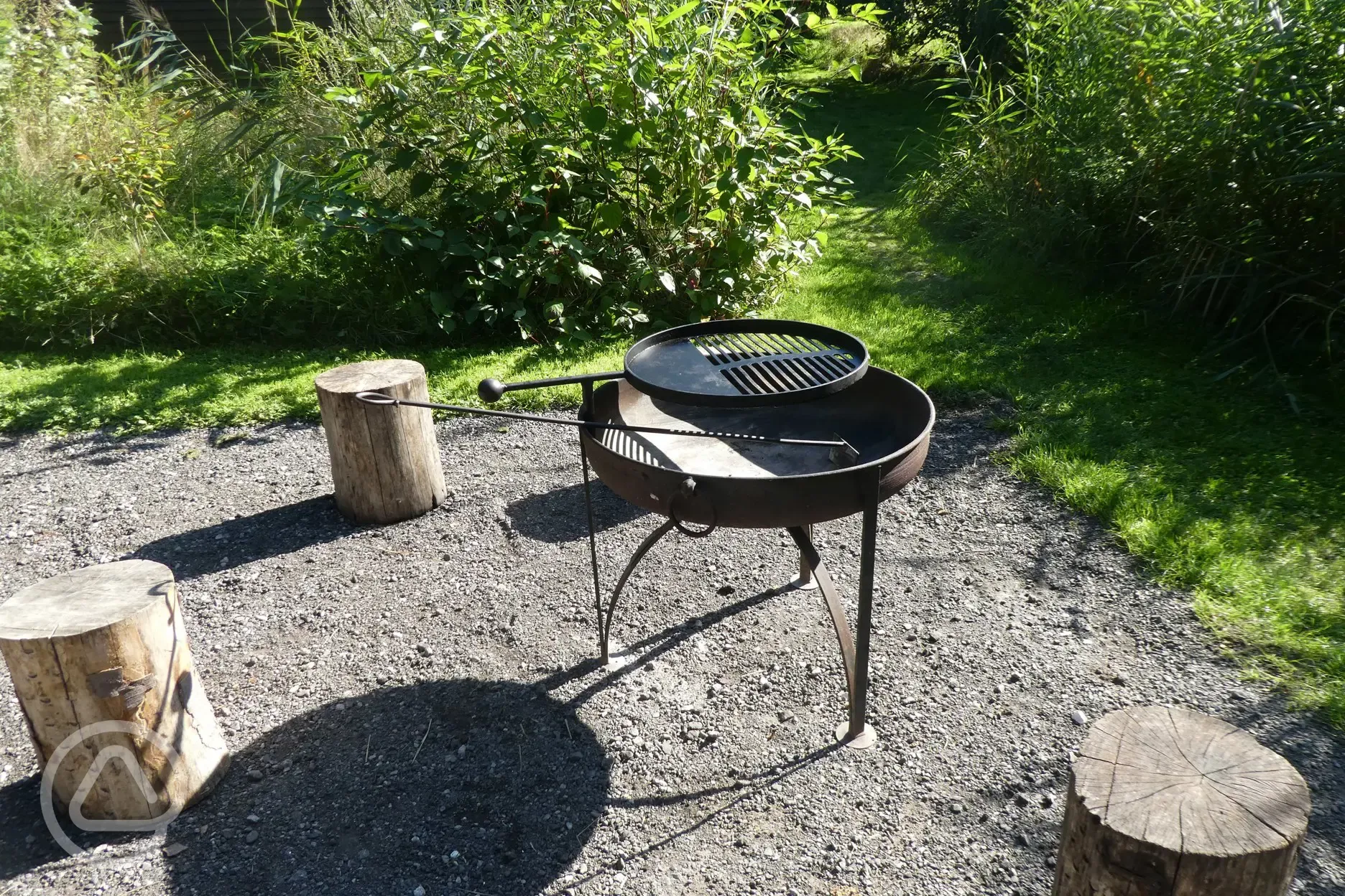 Private fire pit and BBQ grill
