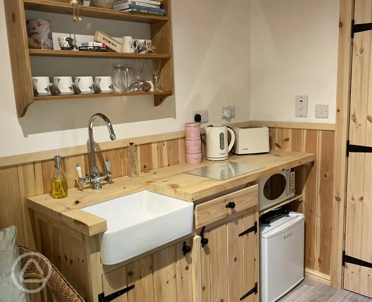 Small kitchen space in shepherds huts
