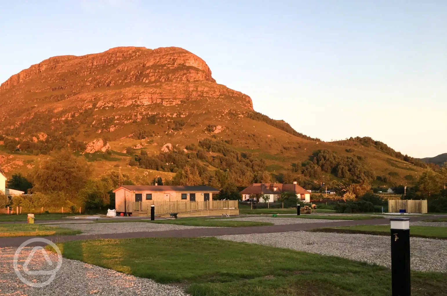 Hardstanding pitches (optional electric) with lighting throughout Hardstanding pitches (optional electric) with lighting throughout