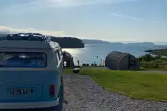 Hardstanding pitches (optional electric) with loch views