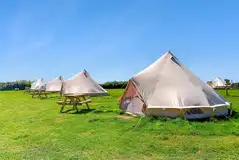 Standard bell tents at Livit Adventures and Glamping