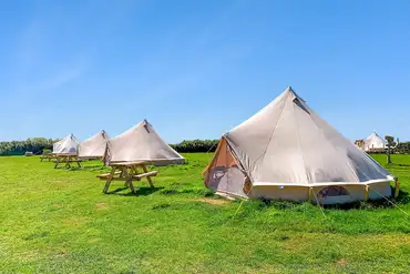 Standard bell tents at Livit Adventures and Glamping