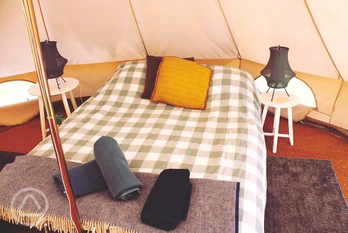 Luxury bell tent interior