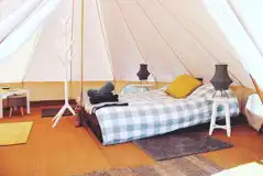 Luxury bell tent interior