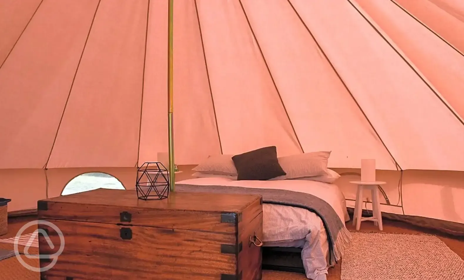 Luxury bell tent interior