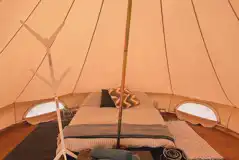 Luxury bell tent interior