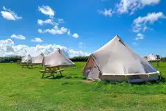 Standard bell tents at Livit Adventures and Glamping