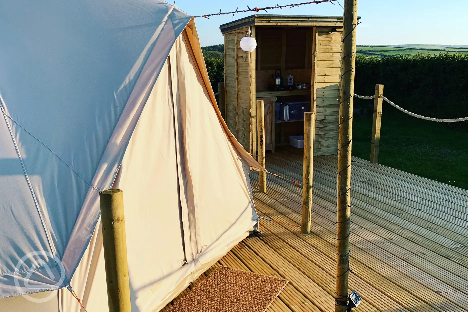 Luxury bell tent decking