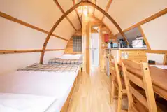 Ensuite deluxe Wigwam pod interior