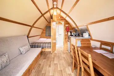 Ensuite deluxe Wigwam pod interior