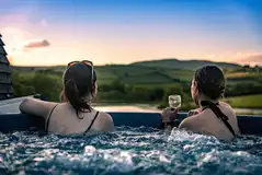 Private wood-fired hot tubs with sunset views Private wood-fired hot tubs with sunset views