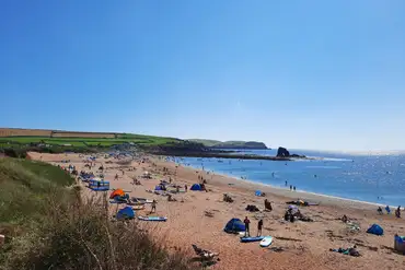 Nearby South Milton Sands and Thurlestone Rock, a ten minute walk away