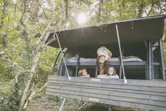 Landpod interior with lift-up roofs Landpod interior with lift-up roofs
