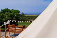 Owles View bell tent with enclosed garden Owles View bell tent with enclosed garden