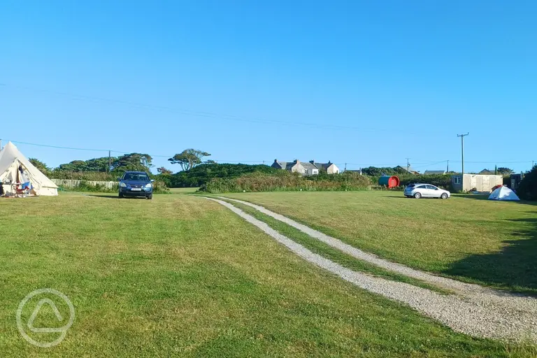Non electric grass pitches at Parknoweth Farm Camping