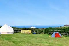 Sea view non electric grass pitches (8m x 8m)