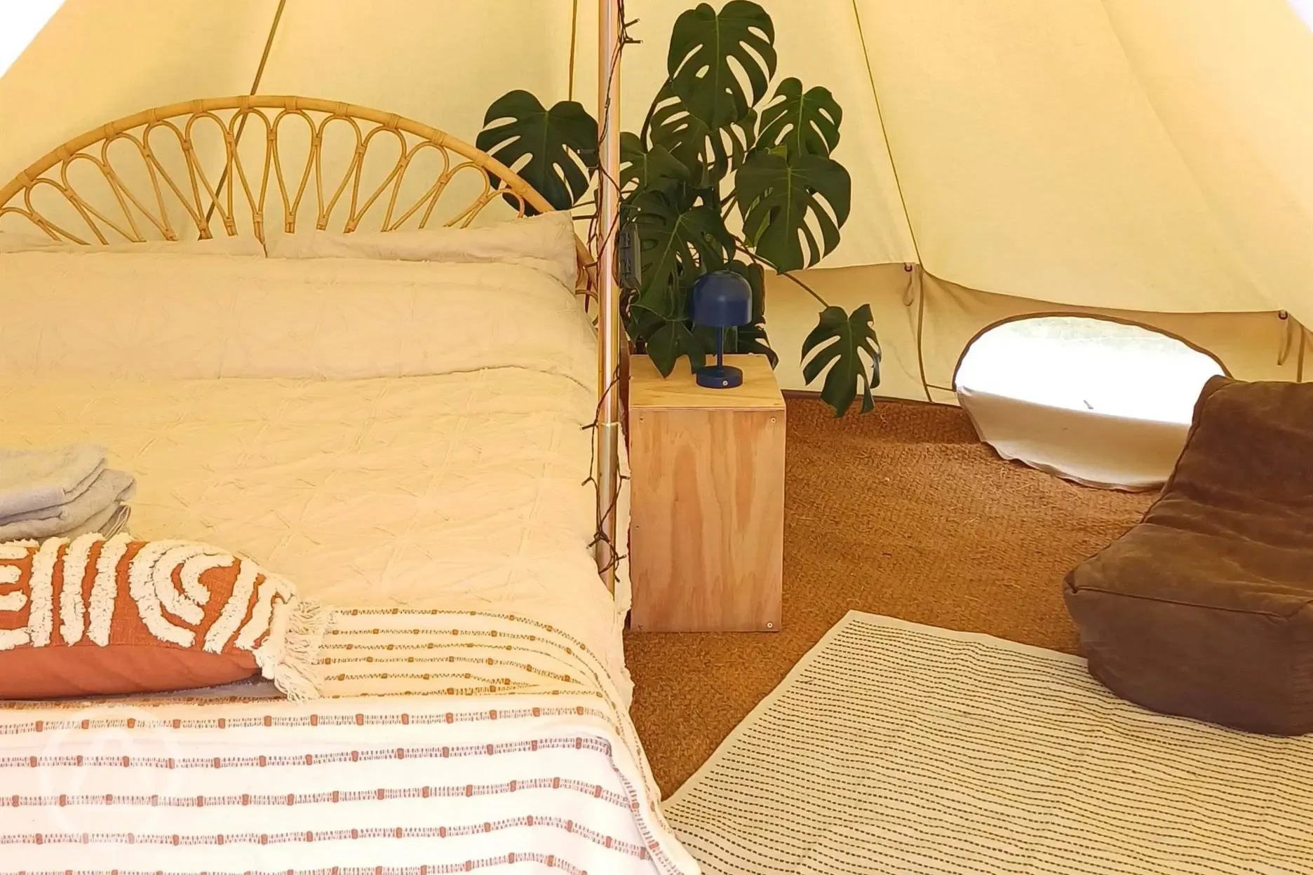 Owles View bell tent interior